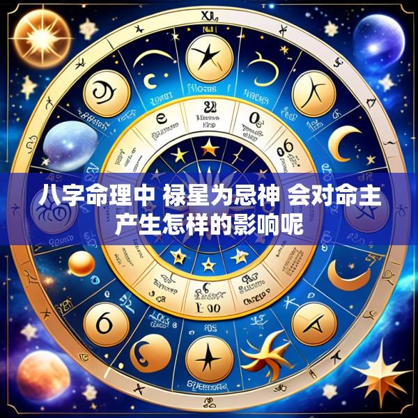 八字命理中 禄星为忌神 会对命主产生怎样的影响呢