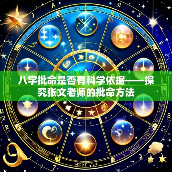 八字批命是否有科学依据——探究张文老师的批命方法
