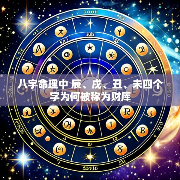 八字命理中 辰、戌、丑、未四个字为何被称为财库