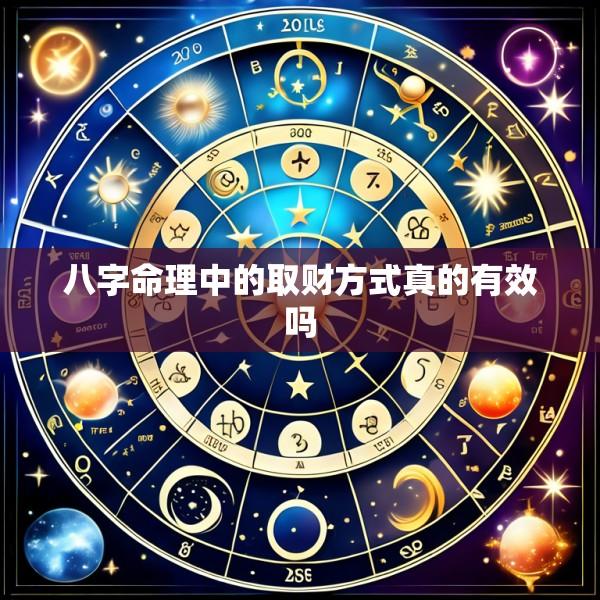 八字命理中的取财方式真的有效吗