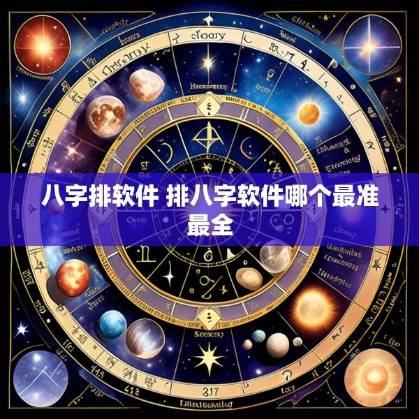 八字排软件 排八字软件哪个最准最全