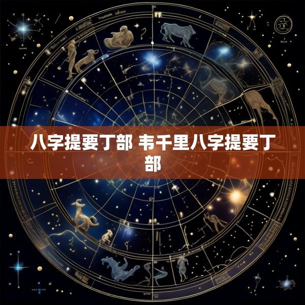八字提要丁部 韦千里八字提要丁部