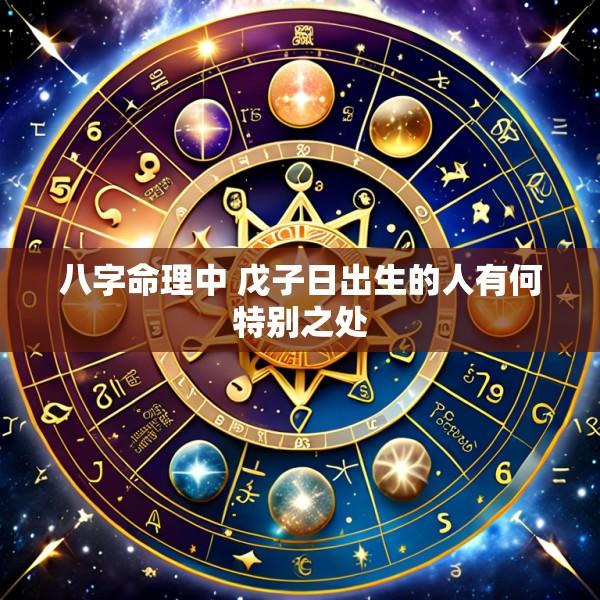 八字命理中 戊子日出生的人有何特别之处