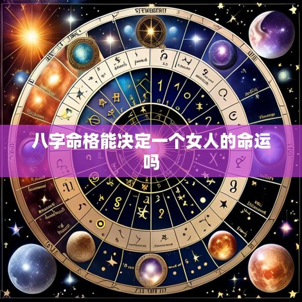 八字命格能决定一个女人的命运吗