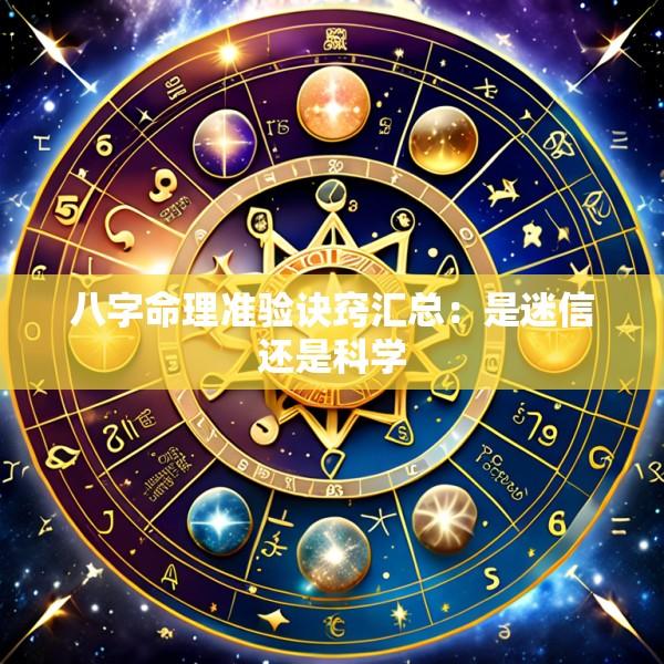 八字命理准验诀窍汇总：是迷信还是科学
