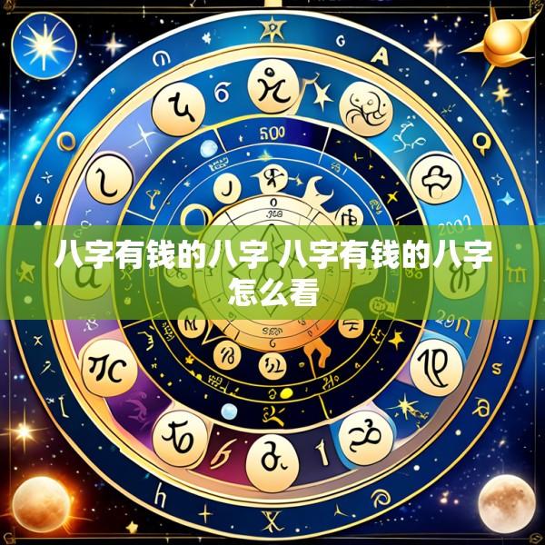 八字有钱的八字 八字有钱的八字怎么看