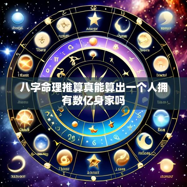 八字命理推算真能算出一个人拥有数亿身家吗