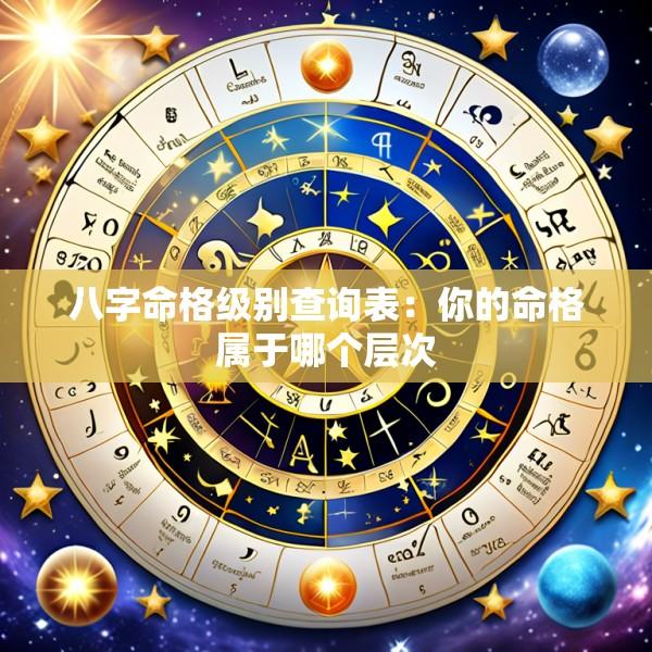 八字命格级别查询表：你的命格属于哪个层次