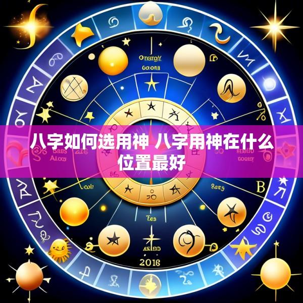 八字如何选用神 八字用神在什么位置最好