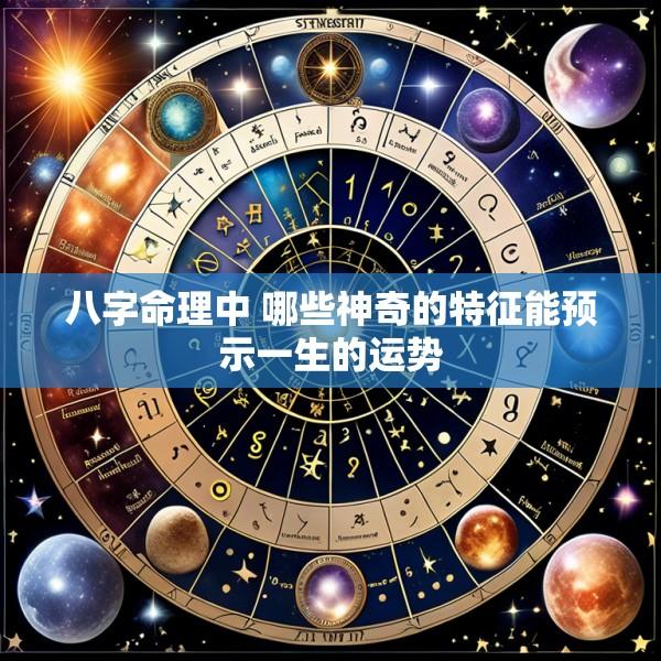 八字命理中 哪些神奇的特征能预示一生的运势