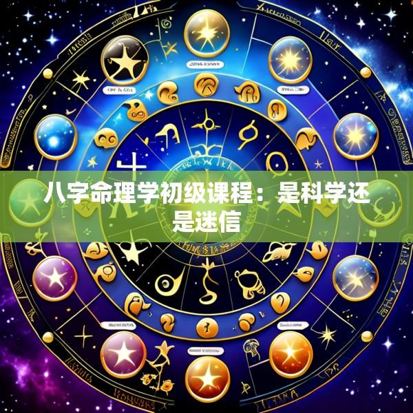 八字命理学初级课程：是科学还是迷信