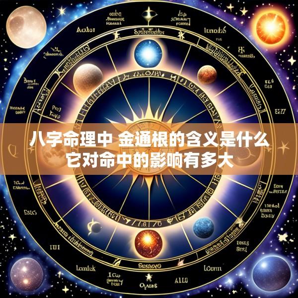 八字命理中 金通根的含义是什么它对命中的影响有多大