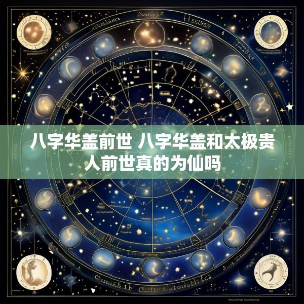 八字华盖前世 八字华盖和太极贵人前世真的为仙吗