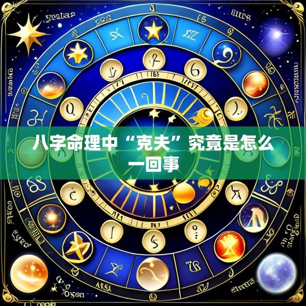 八字命理中“克夫”究竟是怎么一回事