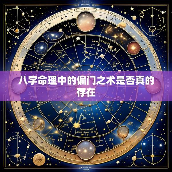 八字命理中的偏门之术是否真的存在