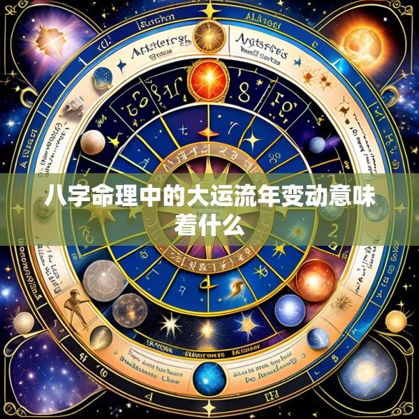 八字命理中的大运流年变动意味着什么
