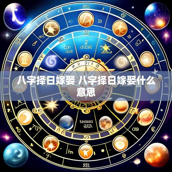 八字择日嫁娶 八字择日嫁娶什么意思