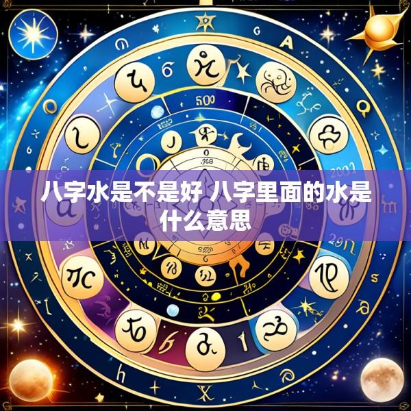 八字水是不是好 八字里面的水是什么意思