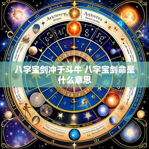 八字宝剑冲于斗牛 八字宝剑命是什么意思