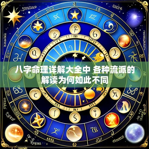 八字命理详解大全中 各种流派的解读为何如此不同