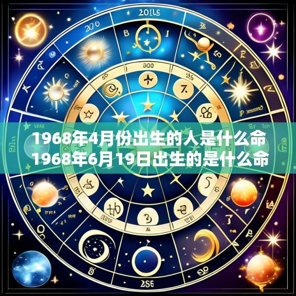 1968年4月份出生的人是什么命 1968年6月19日出生的是什么命