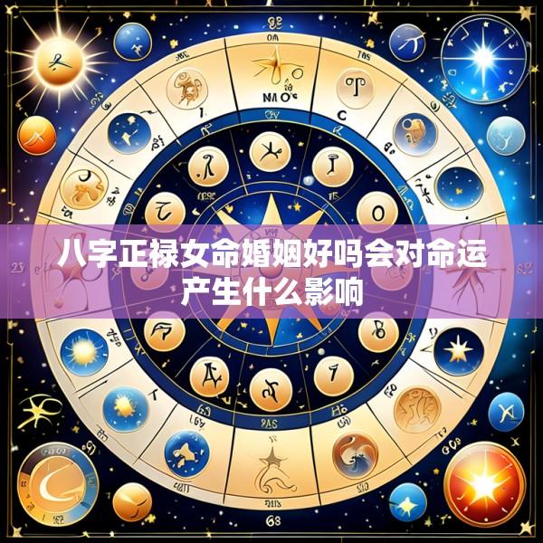 八字正禄女命婚姻好吗会对命运产生什么影响