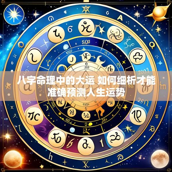 八字命理中的大运 如何细析才能准确预测人生运势