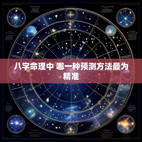 八字命理中 哪一种预测方法最为精准