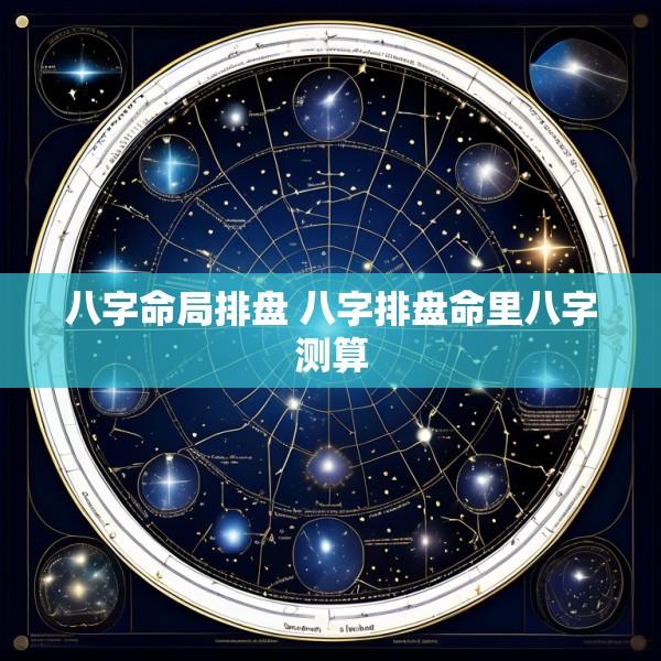 八字命局排盘 八字排盘命里八字测算