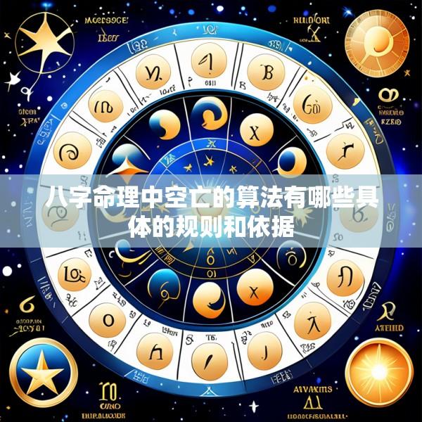 八字命理中空亡的算法有哪些具体的规则和依据