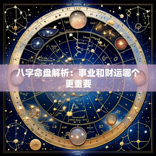 八字命盘解析：事业和财运哪个更重要