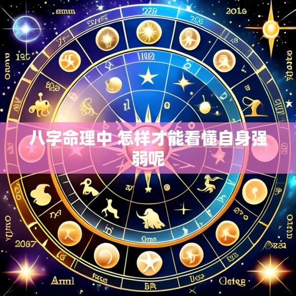 八字命理中 怎样才能看懂自身强弱呢