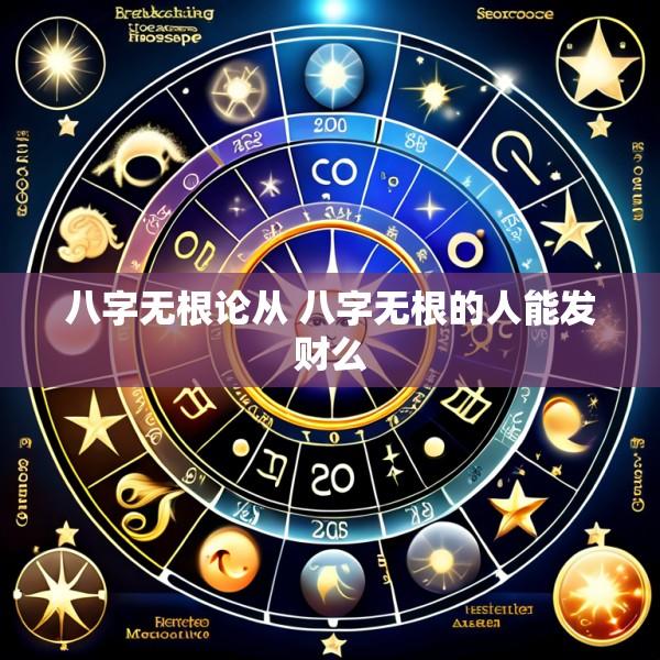 八字无根论从 八字无根的人能发财么