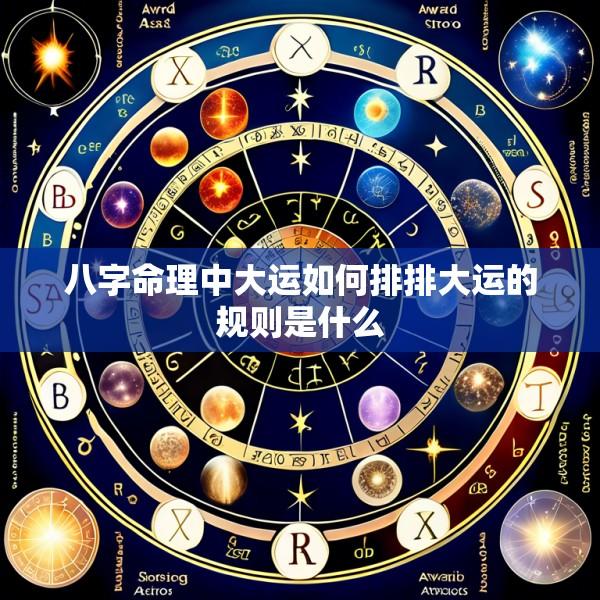 八字命理中大运如何排排大运的规则是什么