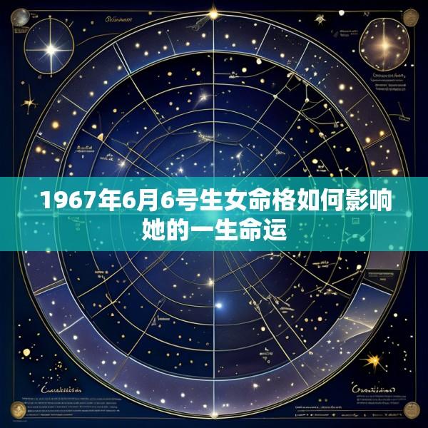 1967年6月6号生女命格如何影响她的一生命运