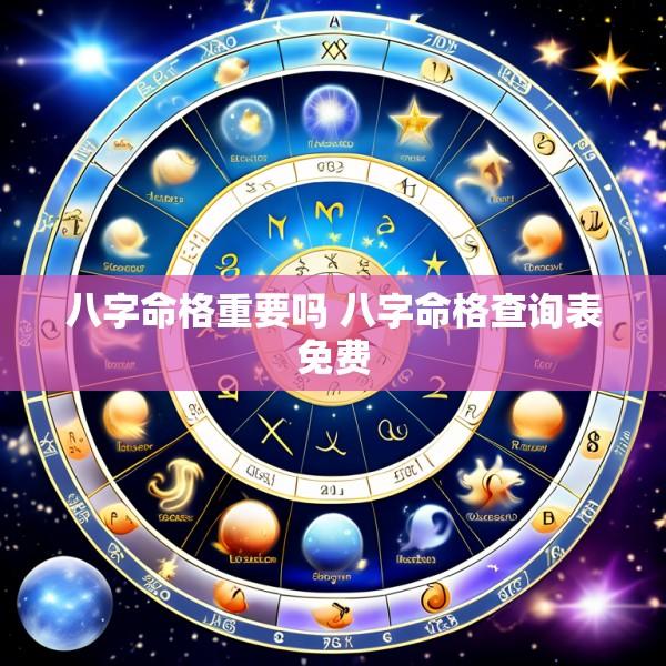 八字命格重要吗 八字命格查询表免费