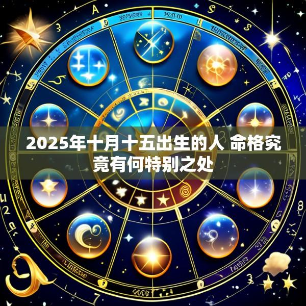 2025年十月十五出生的人 命格究竟有何特别之处