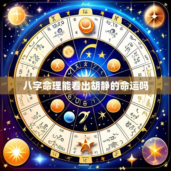 八字命理能看出胡静的命运吗