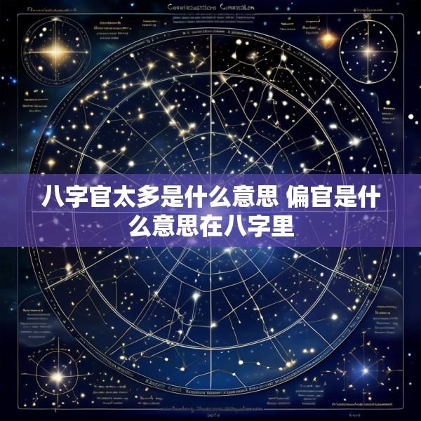 八字官太多是什么意思 偏官是什么意思在八字里