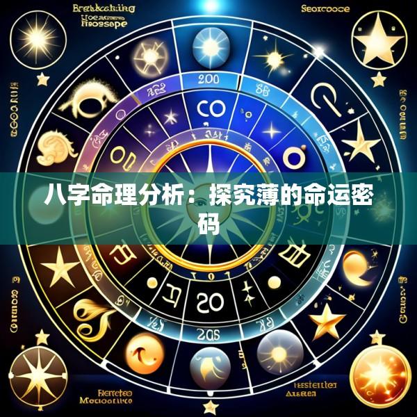 八字命理分析：探究薄的命运密码