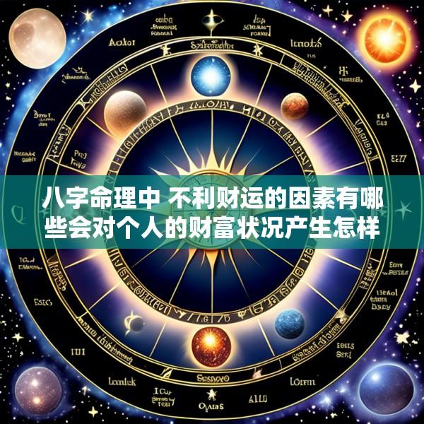 八字命理中 不利财运的因素有哪些会对个人的财富状况产生怎样的影响