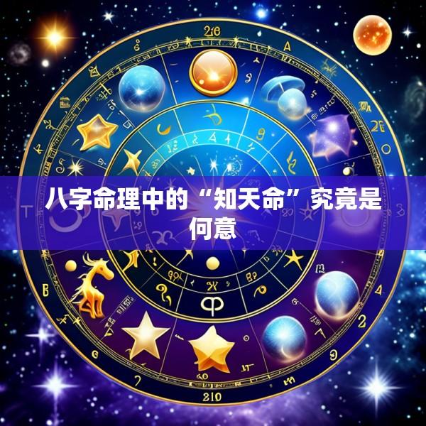 八字命理中的“知天命”究竟是何意