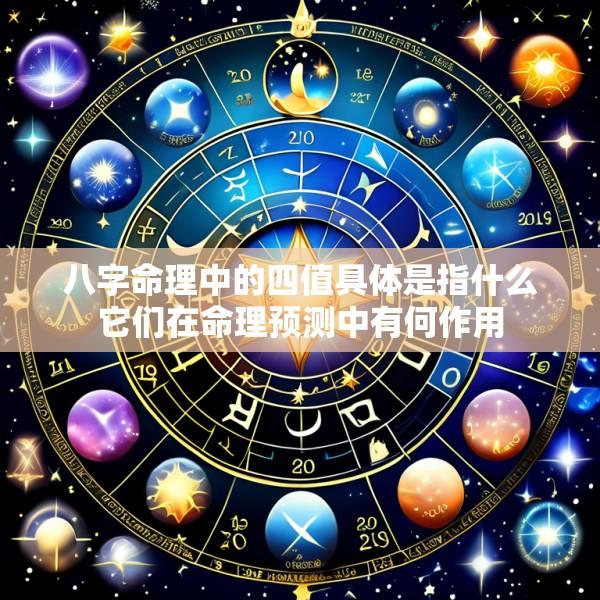 八字命理中的四值具体是指什么它们在命理预测中有何作用