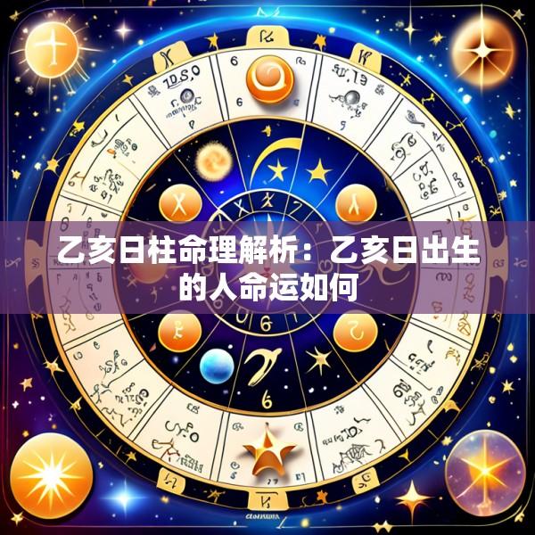 乙亥日柱命理解析：乙亥日出生的人命运如何
