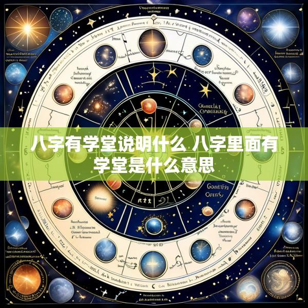 八字有学堂说明什么 八字里面有学堂是什么意思