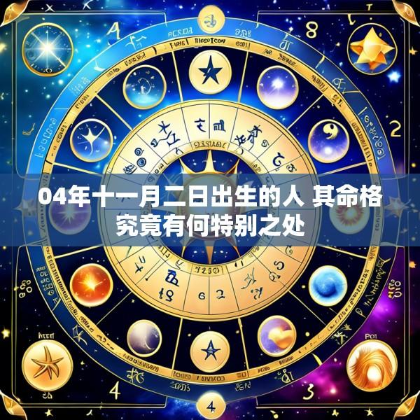 04年十一月二日出生的人 其命格究竟有何特别之处