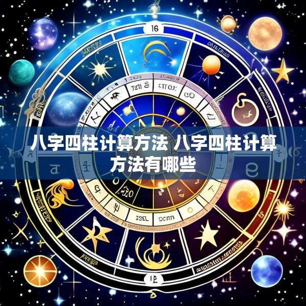 八字四柱计算方法 八字四柱计算方法有哪些
