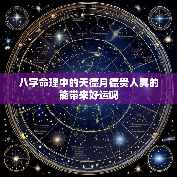 八字命理中的天德月德贵人真的能带来好运吗