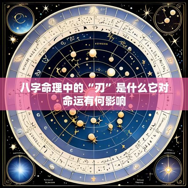 八字命理中的“刃”是什么它对命运有何影响