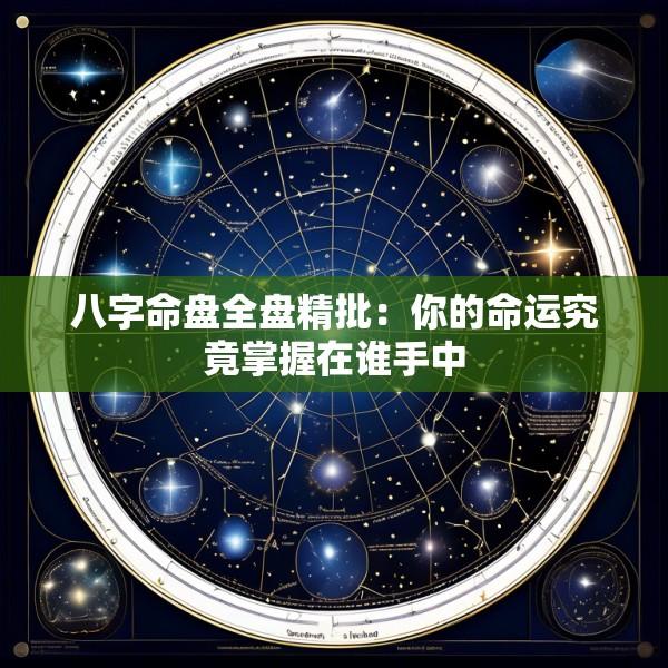 八字命盘全盘精批：你的命运究竟掌握在谁手中